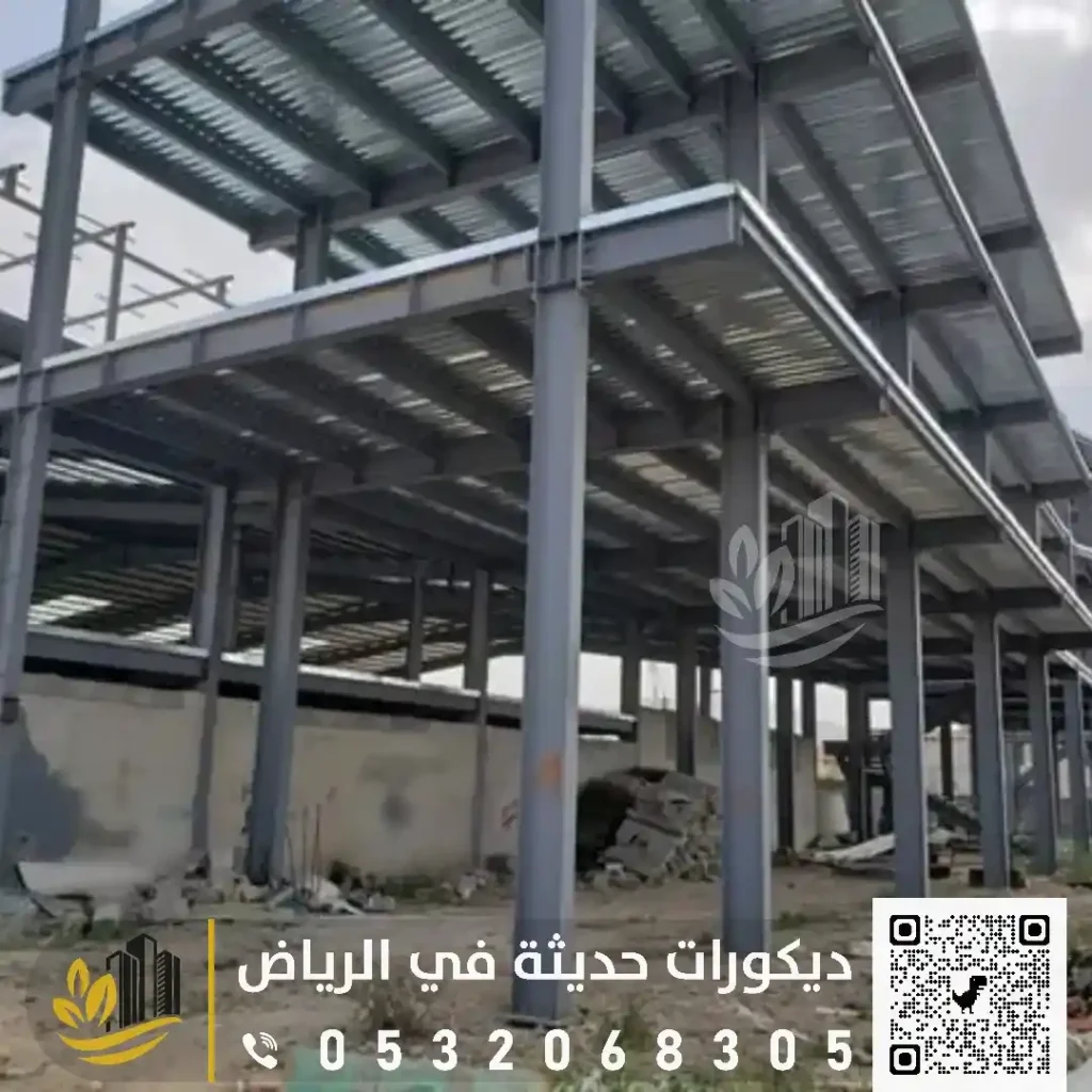 بناء هناجر دورين في غرب الرياض في حي السويدي