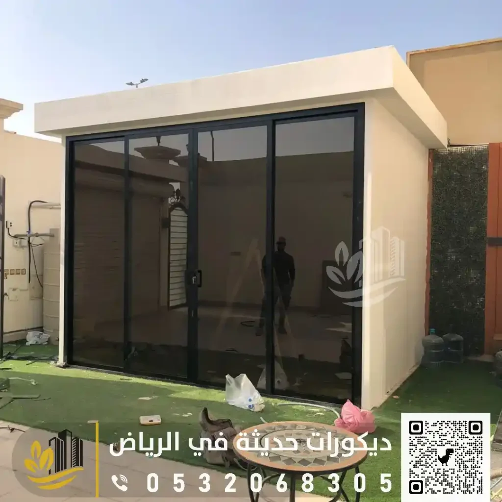 تكاليف بناء غرف زجاجية للاحواش في شرق الرياض في حي لاندلس
