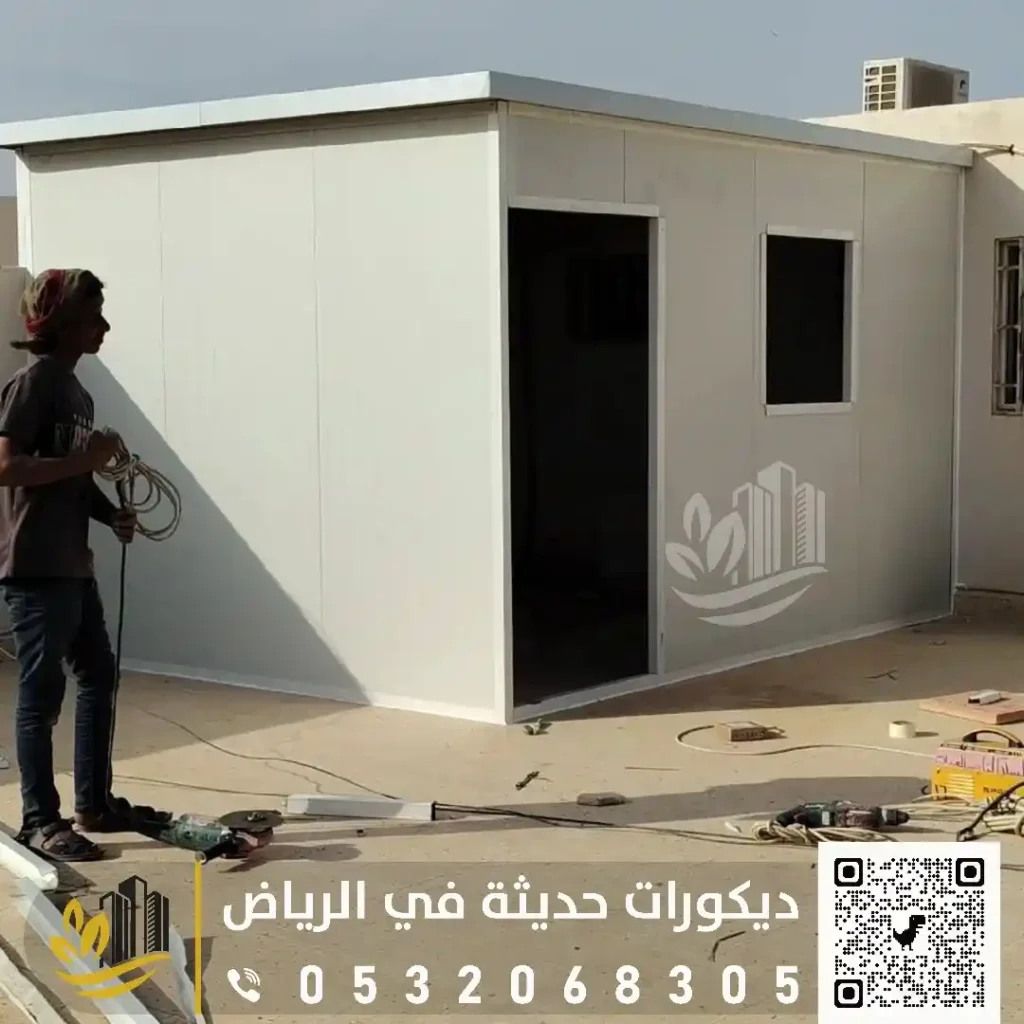 مقاول تركيب ساندوتش بانل بالرياض 0558393231 سندوش بانل بتصميم عصري في الرياض 46 غرفة ساندوتش بانل فوق الاسطح في غرب الرياض في حي ظهرة البديعة
