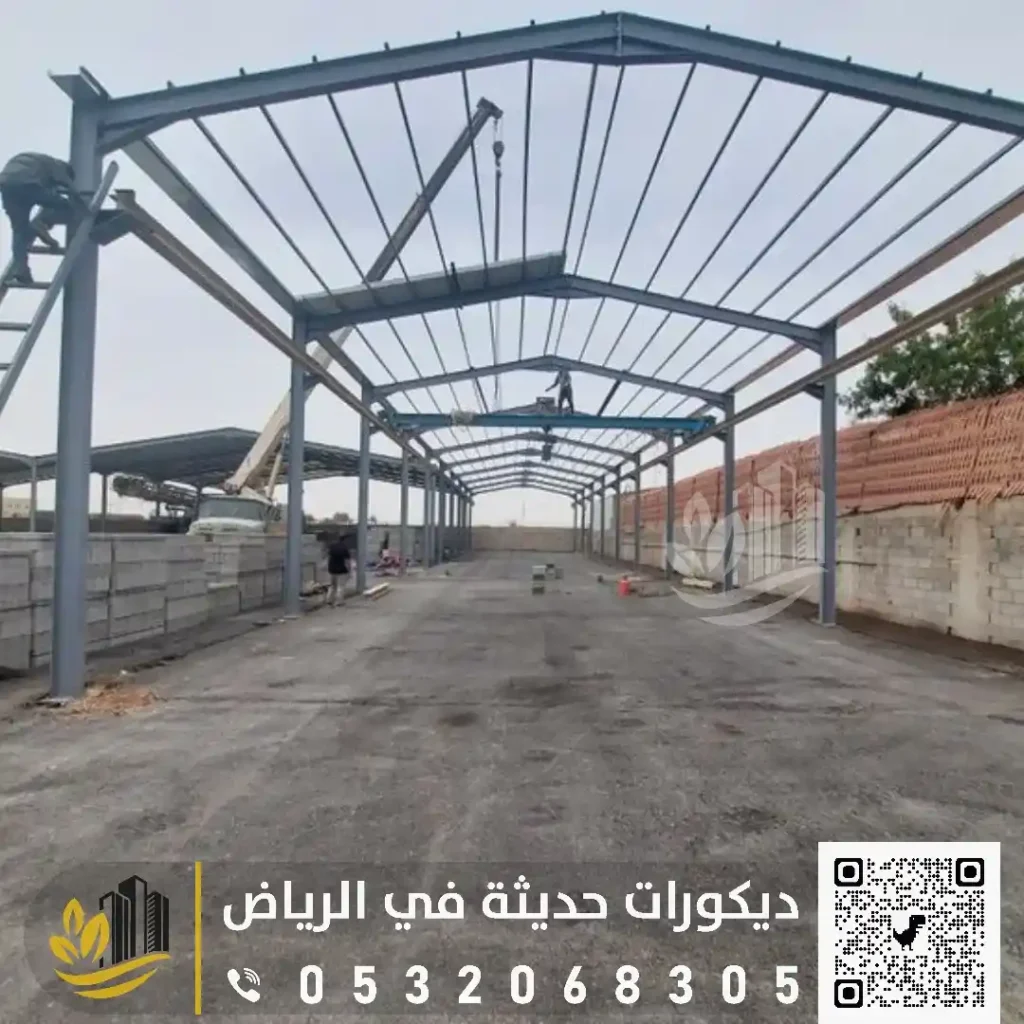 هناجر حديد ومستودعات في شمال الرياض في حي الصحافة