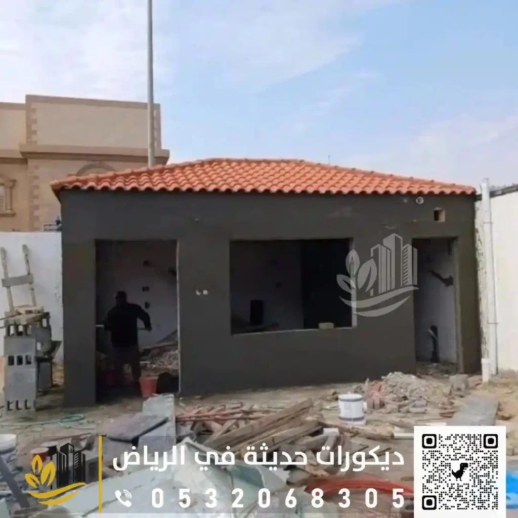 بناء الملاحق الحديثة في شرق الرياض في حي الاندلس