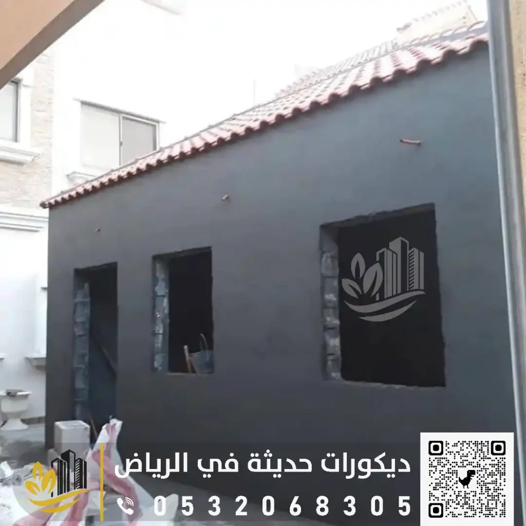 بناء غرفة خارجية باقل التكاليف في غرب الرياض في حي المهدية
