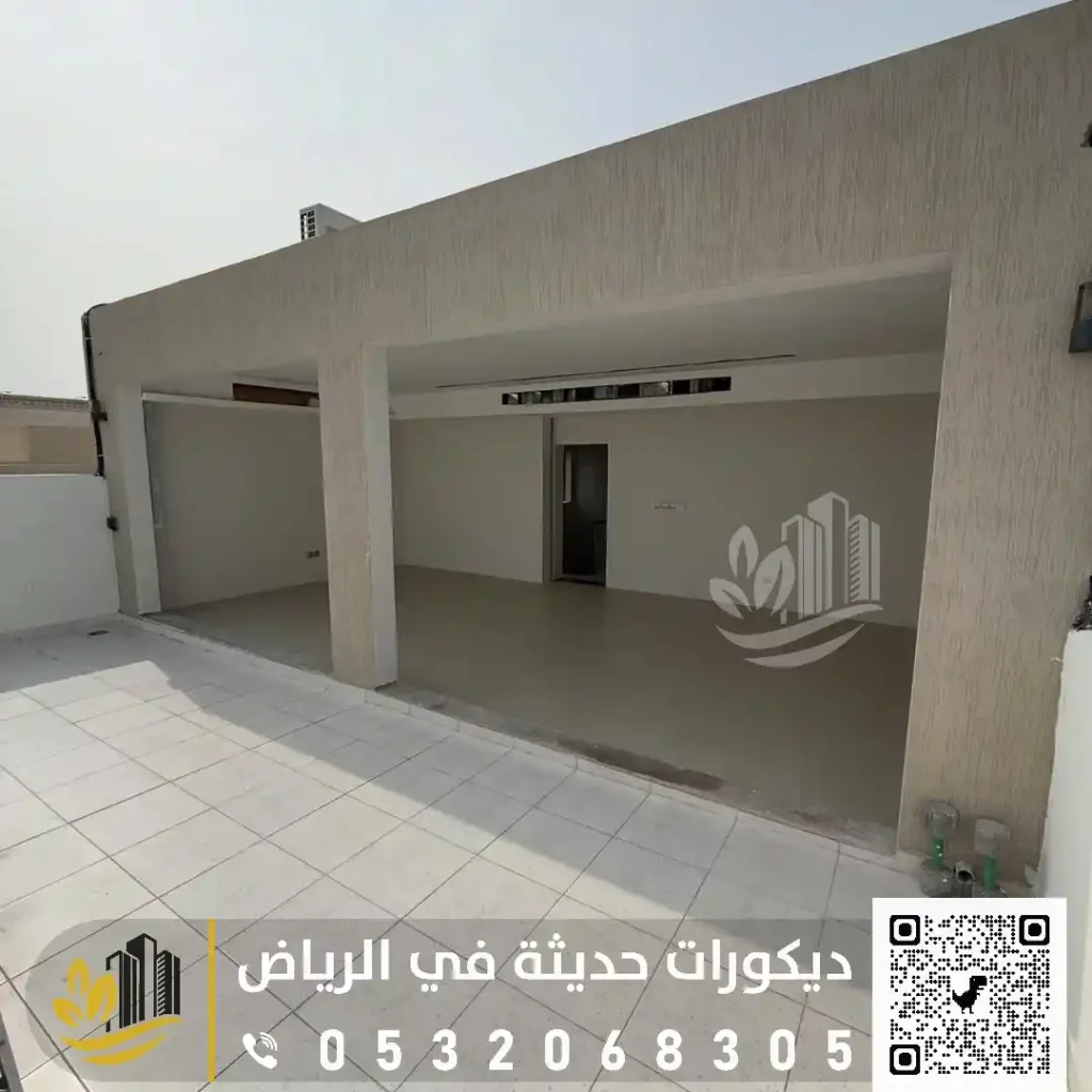 تصاميم ملحقات بالحوش في غرب الرياض في حي لبن