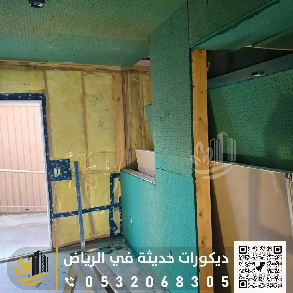 تنفيذ العزل الصوتي في شمال الرياض في حي الياسمين