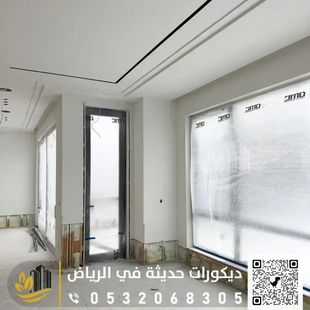 جبس بورد لغرفة النوم في شرق الرياض في حي المونسية
